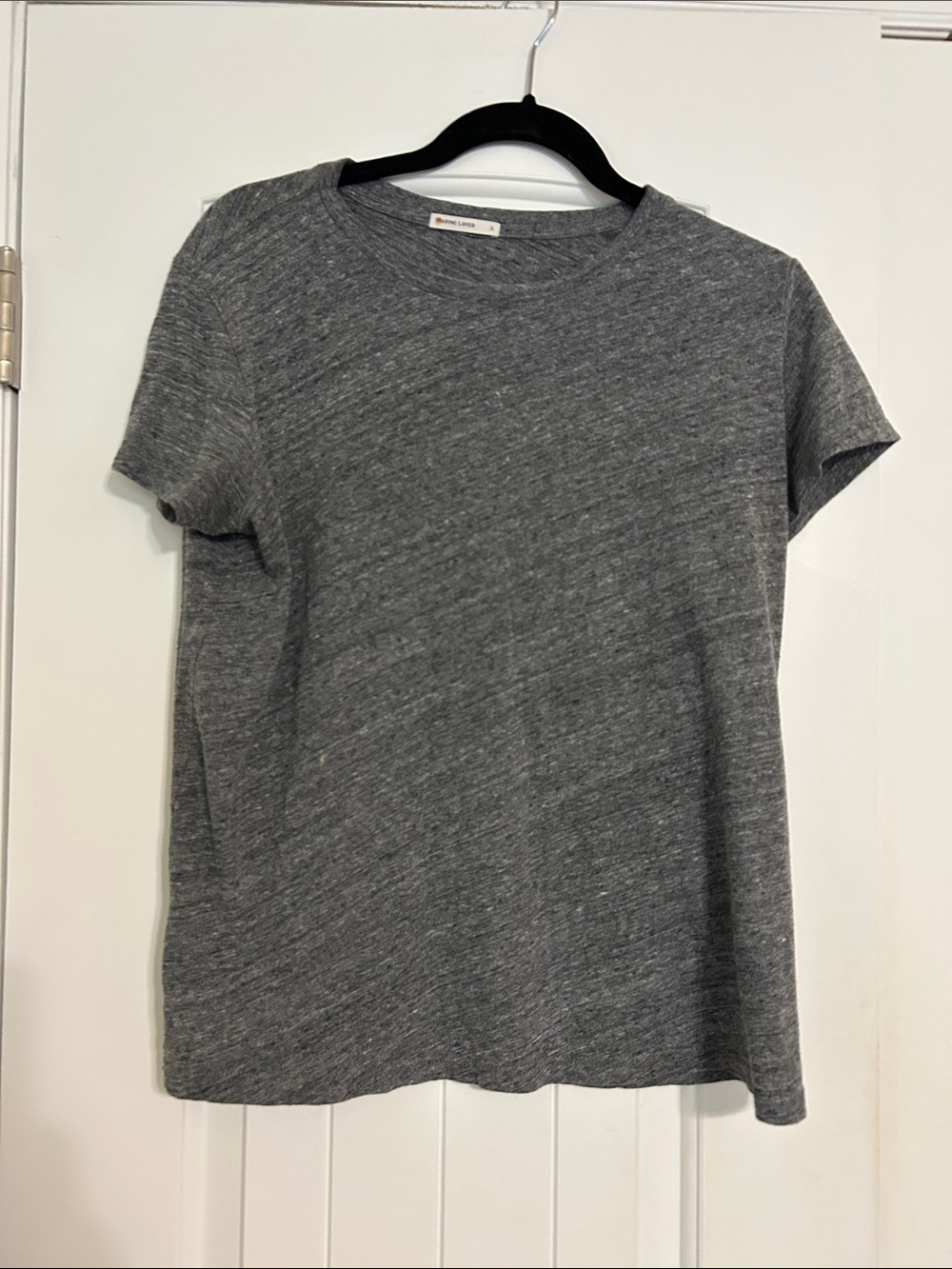 Marine Layer Heathered Gray Short Sleeve Crew Tee